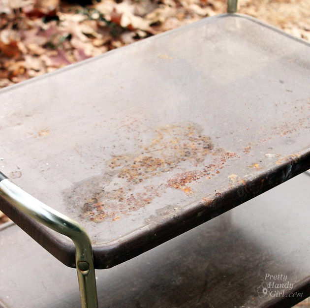 Upcycled Metal Rolling Cart Plant Stand | Pretty Handy Girl