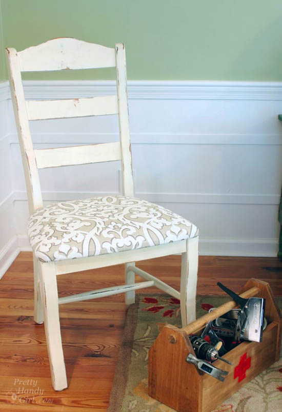 How to Re-upholster a Seat and Protect the Fabric | Pretty Handy Girl