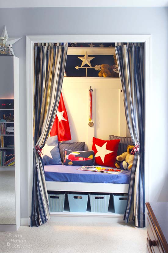 Boy's Red, White & Blue Themed Room | Pretty Handy Girl