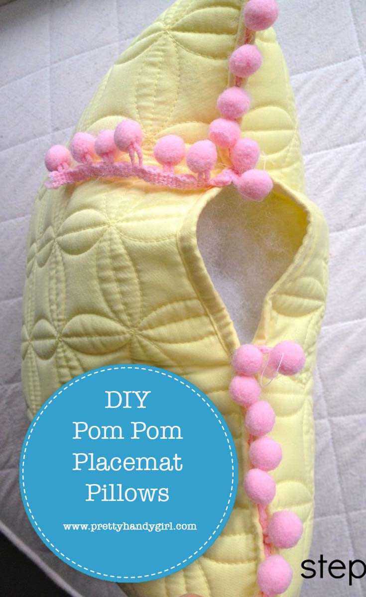 DIY Pom Pom Placemat Pillows