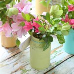 Farmhouse Painted (chalk like paint) Jar Vases | Pretty Handy Girl