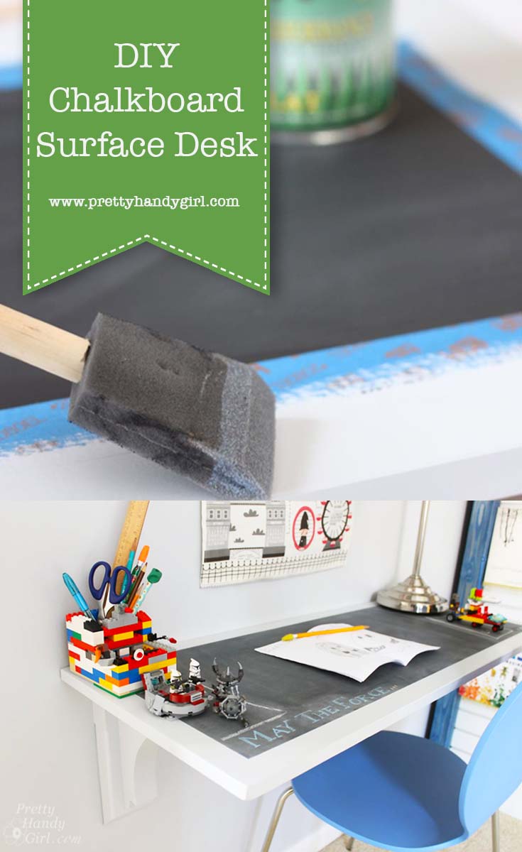 How to Make a Chalkboard Surface Desk