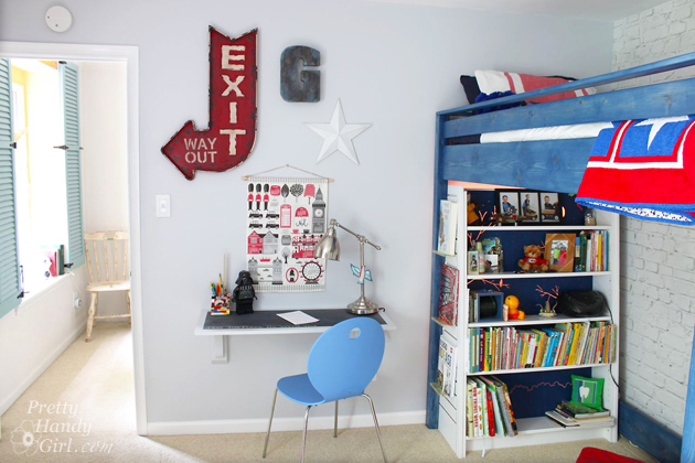 Boy's Red, White & Blue Themed Room | Pretty Handy Girl