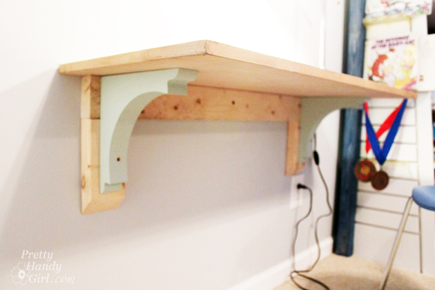 Wall-Mounted Desk Tutorial | Pretty Handy Girl