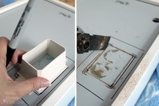 Wall-mounted IKEA LILLÅNGEN Mirrored Cabinet turned Stuffed Animal Storage | Pretty Handy Girl