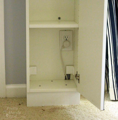 Wall-mounted IKEA LILLÅNGEN Mirrored Cabinet turned Stuffed Animal Storage | Pretty Handy Girl