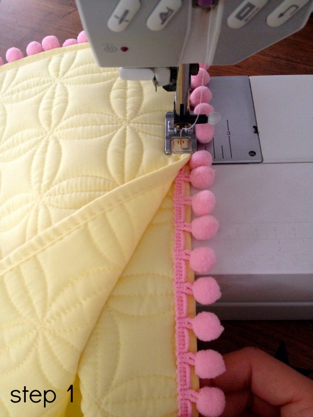 pom pom pillows step 1