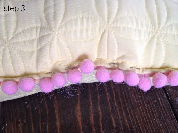 pom pom pillows step 3