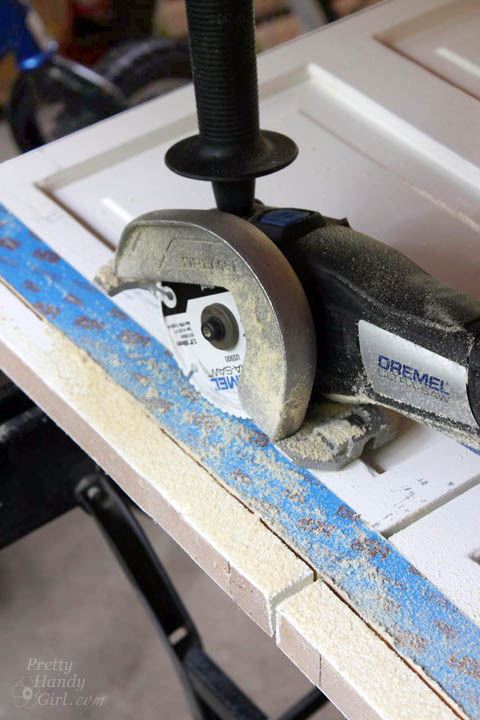How to Trim Closet Doors with Dremel UltraSaw | Pretty Handy Girl