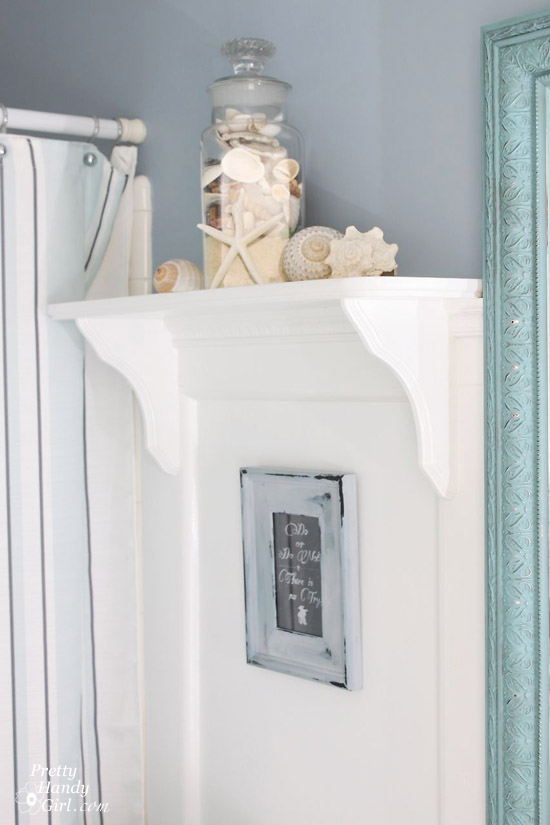 Seaside Theme Bathroom Refresh #LowesCreator | Pretty Handy Girl