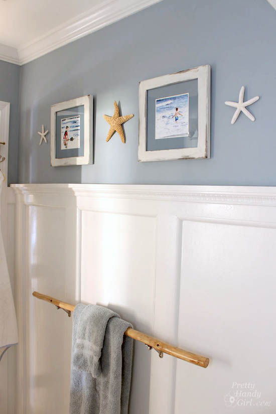 Seaside Theme Bathroom Refresh #LowesCreator | Pretty Handy Girl