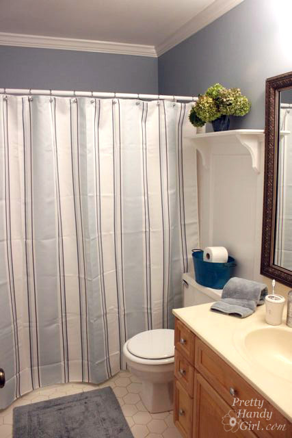 Seaside Theme Bathroom Refresh #LowesCreator | Pretty Handy Girl