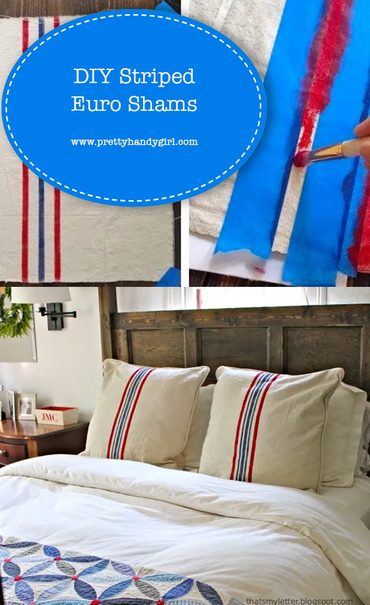 DIY Striped Euro Shams