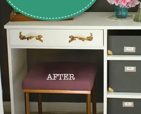 Painted Vanity Nightstand | Pretty Handy Girl