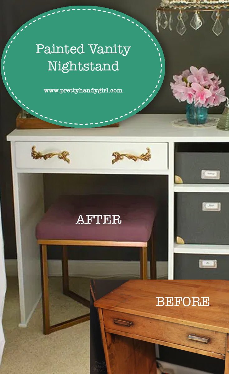 Painted Vanity Nightstand | Pretty Handy Girl