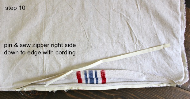 striped euro shams step 10