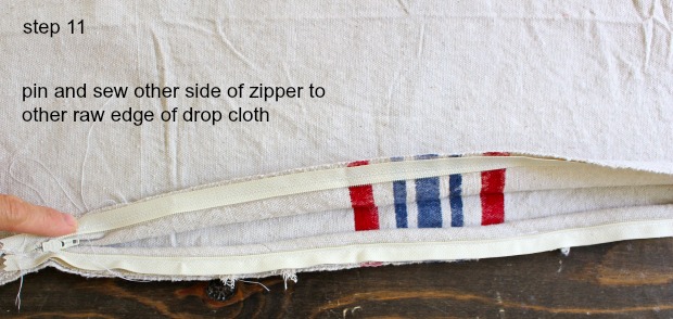 striped euro shams step 11