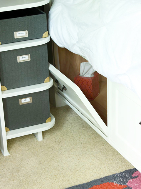 Modified King Size Farmhouse Bed with Storage Drawers | Pretty Handy Girl