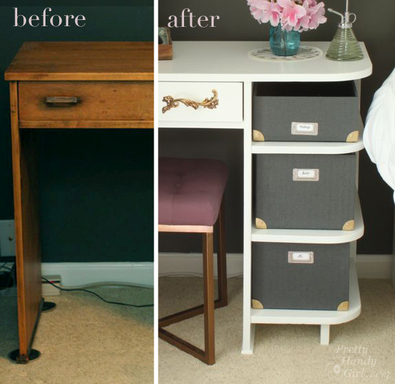 Painted Bedside Vanity | Pretty Handy Girl