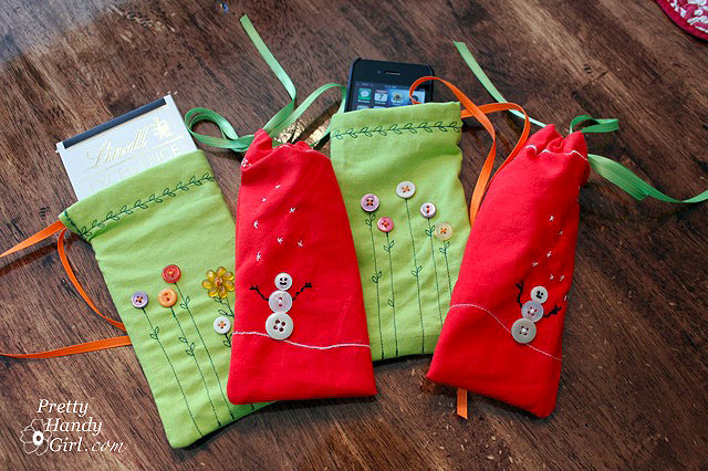 Sew Easy Holiday Napkin Gift Pouches | Pretty Handy Girl