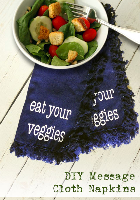 DIY Message Cloth Napkin Gift Idea
