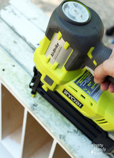 Finish nailing picket fence pieces