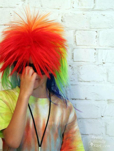 Rainbow Punk Hair for Rock n' Roll Birthday Party | Pretty Handy Girl