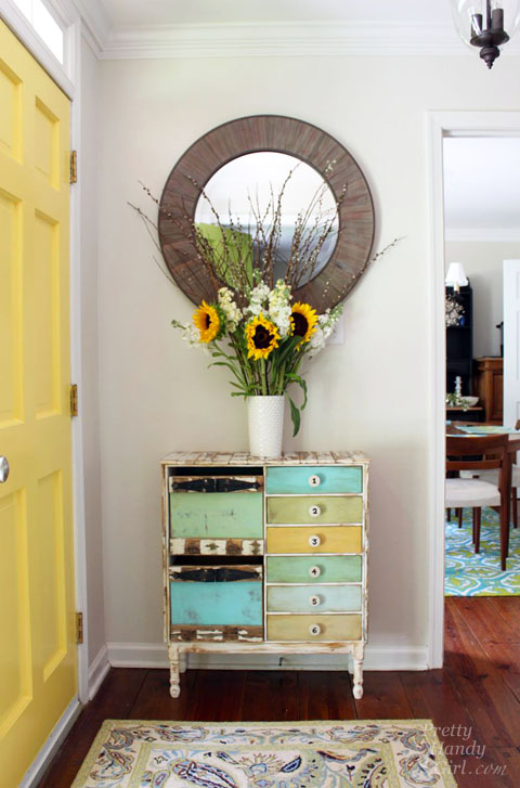 Benjamin Moore Yellow Highlighter Painted Interior Doors | Pretty Handy Girl