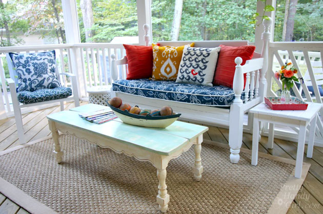 Screen Porch Decorated for Fall | Pretty Handy Girl