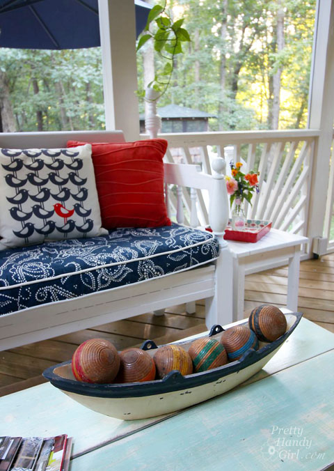 Screen Porch Decorated for Fall | Pretty Handy Girl
