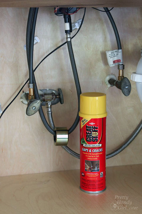 Seal Gaps Around Pipes with GREAT STUFF | Pretty Handy Girl