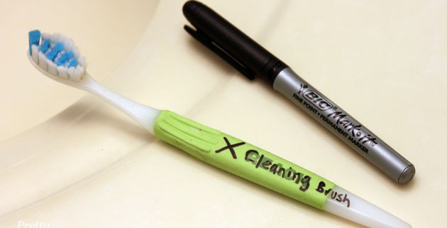 Use Your Old Toothbrush for Cleaning | Pretty Handy Girl