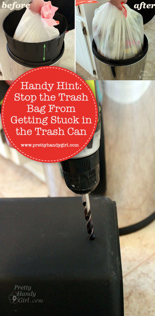 how to remove a trash bag that gets stuck in trash can