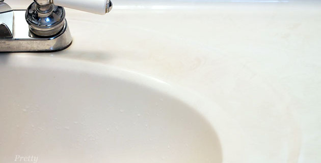 Scrub Away Hard Water Stains | Pretty Handy Girl
