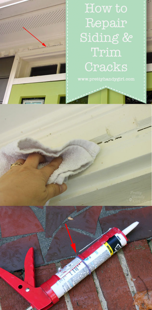 repair cracks in siding and trim with caulk