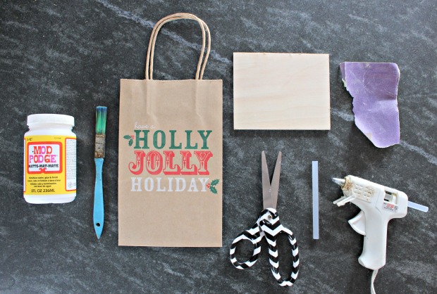 paper bag ornament supplies