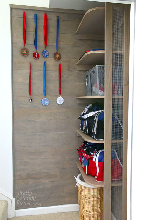 Sports Gear Storage Shelf