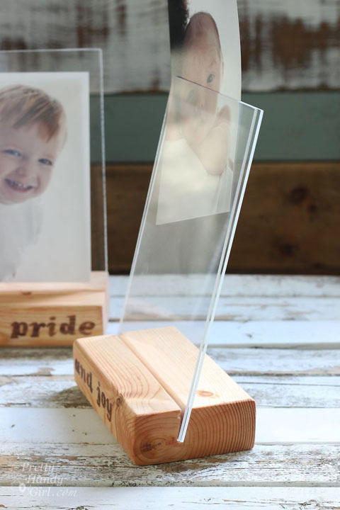 Wood Block Floating Picture Frames | Pretty Handy Girl