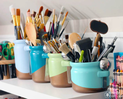 Metallic Color Block Canisters | Pretty Handy Girl