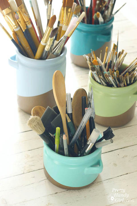 Metallic Color Block Canisters | Pretty Handy Girl