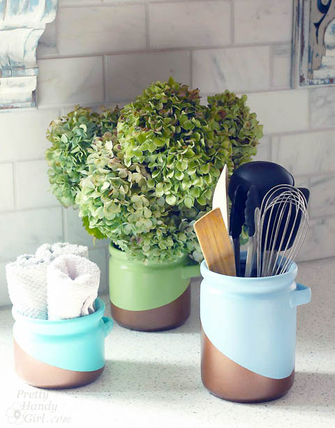 Metallic Color Block Canisters | Pretty Handy Girl