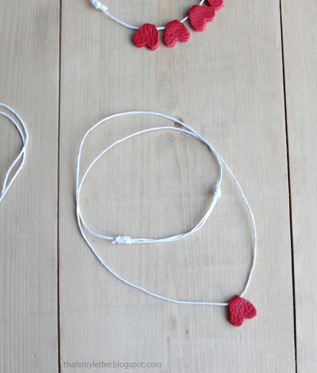 leather hearts necklace 4