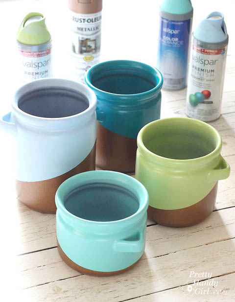 Metallic Color Block Canisters | Pretty Handy Girl