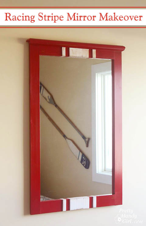 Racing Stripe Mirror Makeover | Pretty Handy Girl