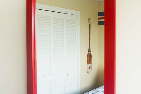 Racing Stripe Mirror Makeover | Pretty Handy Girl