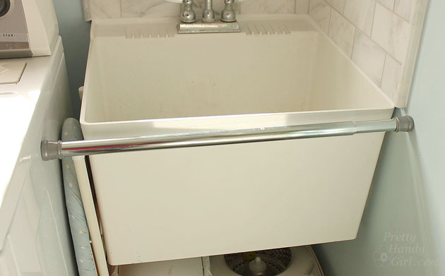 Laundry Room Sink Skirt | Pretty Handy Girl