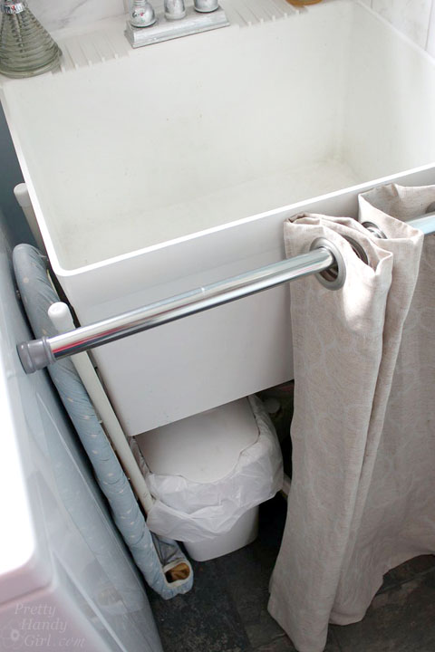 Laundry Room Sink Skirt | Pretty Handy Girl