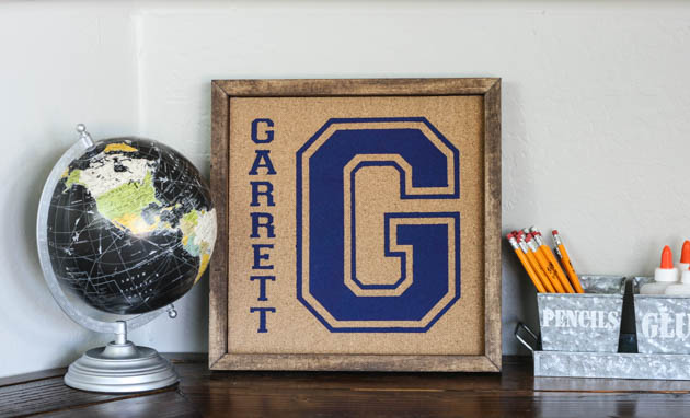 PB Knock Off Monogrammed Bulletin Board