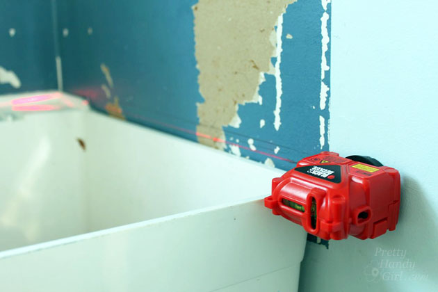 find-laser-level-on-sink-bottom