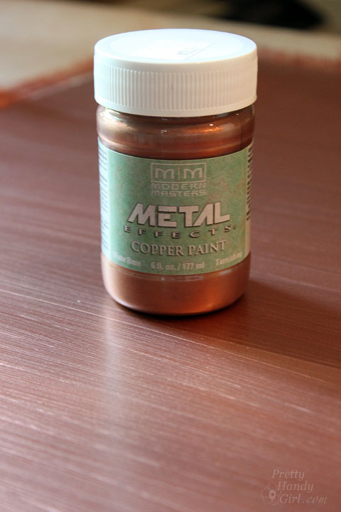 Inexpensive Faux Copper and Patina Metal | Pretty Handy Girl